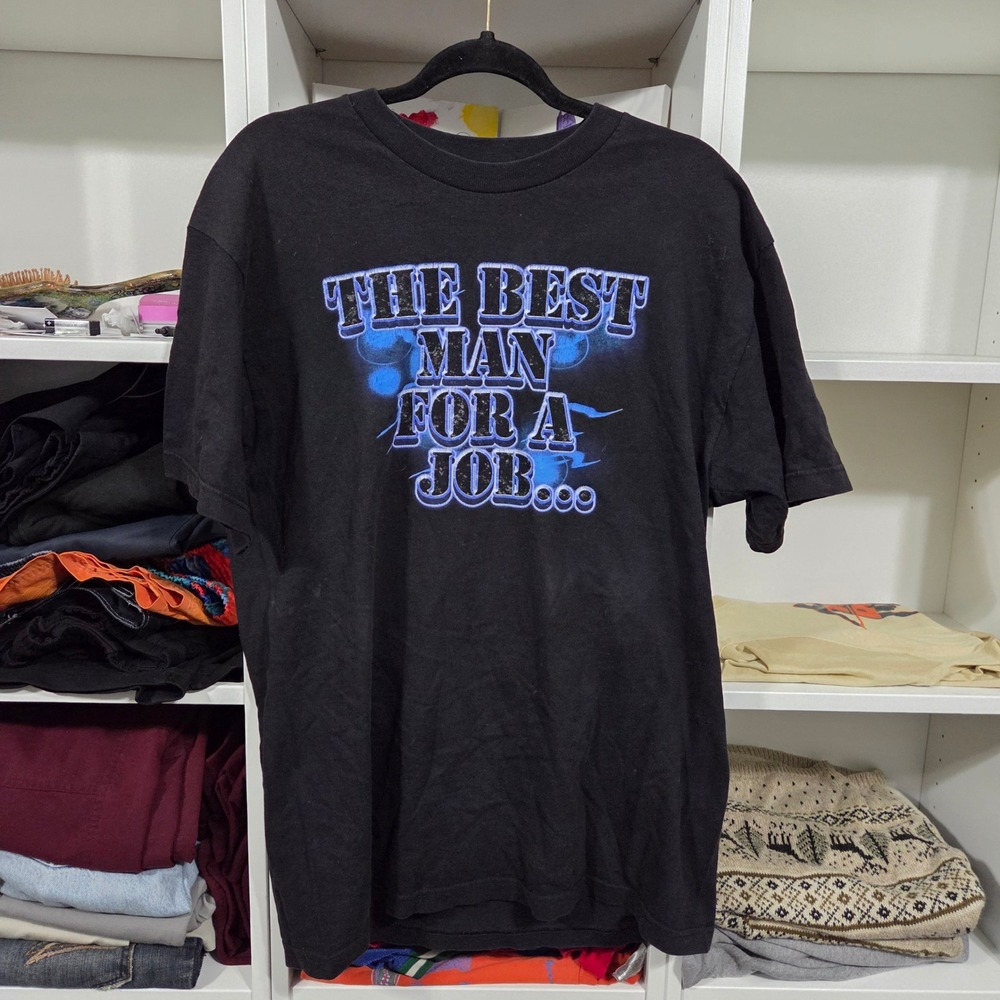 Vintage 2000 WWF Chyna The Best Man For A Job Is A Woman T-Shirt Black Large